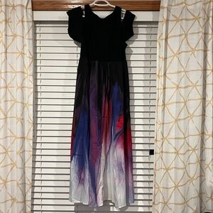 Elegant Black and Multicolor Women's Dress
